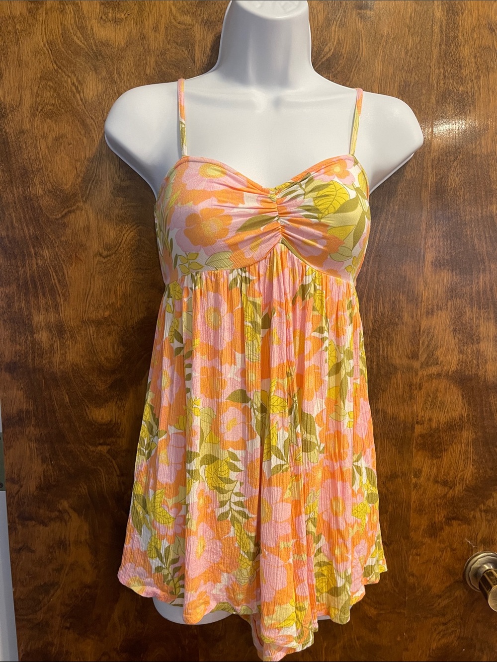 Billabong Pink, Orange & Green Floral Swim Coverup